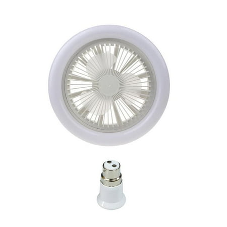

HESITONE E27 Intelligent Electric Ceiling Fan Light with B22 to E27 Light Bulb Socket Base Converter for Room Office Wide Voltage