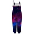 thumbnail image 4 of Penkiiy Toddler Girls Kids Jumpsuit One Piece Star Printed Playsuit Strap Romper Summer Outfits Clothes 5-6 Years Purple, 4 of 5