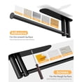 thumbnail image 5 of Stainless Steel Under Cabinet Paper Towel Holder, Heavy Duty Double Bar Design with Adhesive and Screw Mounting Options, Black Kitchen Organizer Rack for Towels, 5 of 8