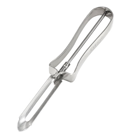 Unique Bargains Kitchen Stainless Steel Handle Potato Fruits Peeler Cutter 5.7 Long Silver Tone