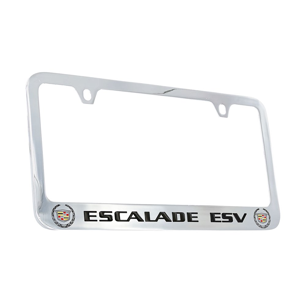 Cadillac Escalade ESV Chrome Plated Metal License Plate Frame Holder