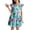 a-Mint Green8827, variant on VNKIDY Girls Kids Floral Print Dress Ruffle Sleeve Crewneck Flowy A Line Skirt Casual Summer Beach Dress For Daily Wear Green 5-6 Years