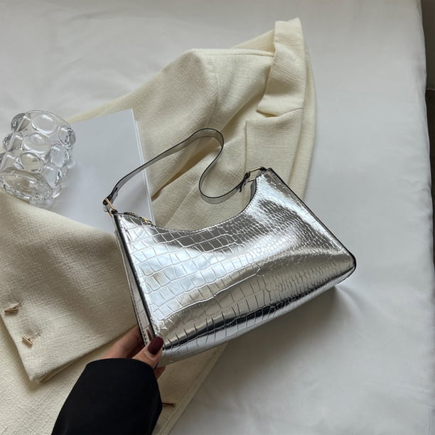 Bolso de hombro casual para mujer | Bolso de mano de cuero PU Bolso de mensajero | Correa ajustable | Se adapta a las llaves de la billetera del teléfono | Bandolera versátil | 24x14x7cm | Múltiples