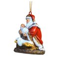 thumbnail image 2 of Sitting Santa with Baby Figure Resin Christmas Decoration Santa Figure Pendant, 2 of 8