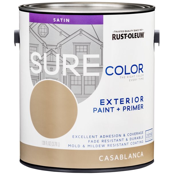 RustOleum Sure Color Casablanca, Exterior Paint + Primer