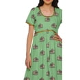 thumbnail image 5 of Moomaya Short Sleeve Kurta Printed Women Front Slit Kurti Summer Clothing, 5 of 6