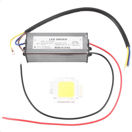 

50W LED Driver Waterproof IP67 Power Supply High Power Adapter + 50W LED Chip Bulb Energy Saving For DIY Daylight