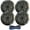 Charcoal Salt Water, variant on 2 Pair (QTY 4) of Kicker 6.5" 2-Way 195 Watts Max Power Coaxial Marine Audio Speakers with White Grilles, 50-Feet 16 Gauge Speaker Wire