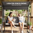 thumbnail image 4 of Outsunny 2-Person Outdoor Patio Porch Swing with Adjustable Canopy, 4 of 10