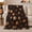 Charcoal hot chocolate Campfire Sweet confection illustrations, variant on Cute Kawaii S'Mores Campfire decorative motif Theme, Rustic Camping Scene, Warm Flannel Blanket for Cabin and Lodge with Detailed Artwork, Outdoor Lovers Camping Gift, Fantasy Home Decor