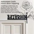 thumbnail image 7 of Clearance! Halloween Bathroom Door Topper Bathroom Over The Door Sign Toilet Restroom Door Corner Home Decor Creepy Door Topper Sign Housewarming 10.4*4.5*0.4 in Black, 7 of 7