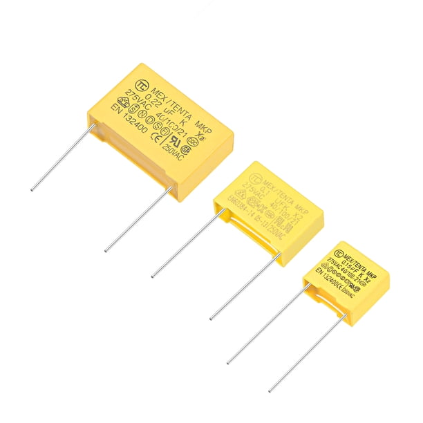 Kit de Capacitores de Polipropileno Único Bargains 275VAC X2 MKP 3 Valores - 0.1uF 0.15uF 0.22uF 30pcs