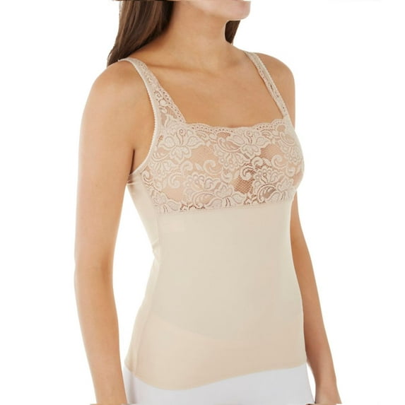 Women's Shape S4003 Square Neck Lace Top Smoothing Camisole (Nude S)