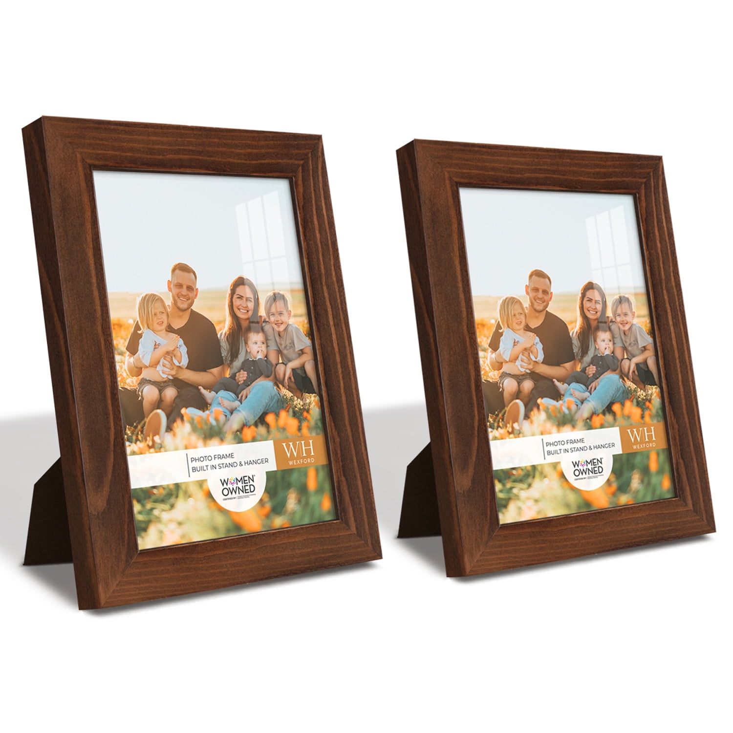 Woodgrain 5 in. x 7 in. Chestnut Picture Frame (Set of 2)