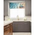 thumbnail image 2 of Coastal Ocean Valance Curtain for Window, Summer Starfish Sea Shells on Beach Rod Pocket Kitchen Valances Short Curtain Panel Windows Treatment Drapes for Bathroom/Bedroom/Cafe Seaside Landscape, 2 of 5