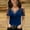Blue Sexy Tunic T-Shirts B, variant on Women's Trendy Trendy Tunic T-Shirts Flash Pick Hot Drilling Color Block Off Shoulder Halter V Neck Shirts Dressy Slim Fit Flowy Casual Blouse 2023 Summer Net Yarn Short Sleeve Tees Red 6
