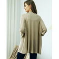 thumbnail image 3 of Doublju Womens Long Sleeve Loose Fit Open Front Casual Cardigan With Plus Size, 3 of 4