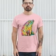 thumbnail image 3 of Tee Hunt You Only Live Once T-Shirt Cute Neon Dolphin Dean Russo Art Men's Tee, Light Pink, 3X-Large, 3 of 5