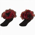 thumbnail image 6 of Big Ruffle Ankle Socks Baby Kids Double Lace Turn Cuff Sock for Girls Cute Frilly Dress Socks 0-6 Months 6-12 Months 2T 3T 4T 5T 6T 7T 8T 9T 10T Kids, 6 of 9