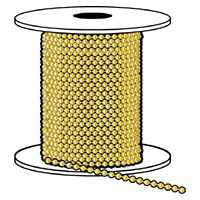 UPC 029069750916 product image for Hy-Ko Products KBC198BR Brass Beaded Chain #6 100-Foot Spool | upcitemdb.com