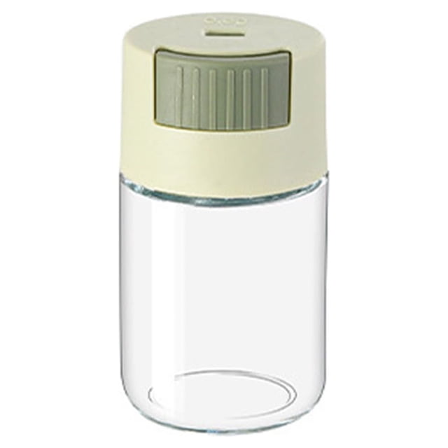 serony Quantitative Spice Bottle Dustproof Moistureproof Pepper Sugar Indoor Storage Seasoning Jar Glass Container Accessories Green