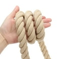 thumbnail image 4 of Uxcell Natural Twisted Cotton Rope 3 Strand Thick Cotton Rope Tug 0.98" x 49.21ft Brown, 4 of 7