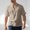 (Casual 56)Khaki, variant on Men's Solid Color T-Shirt Summer Short Sleeve T-Shirts Fashion Stand-up Collar Thin Breathable Casual Sports Tees Top