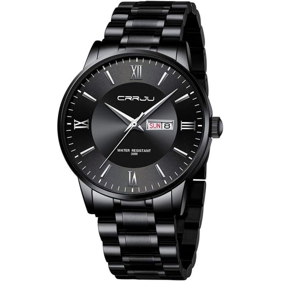 Men's Fashion Luxury Stainless Steel Watches for Men Business Auto Date Chronograph Analog Quartz Wristwatches