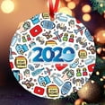 thumbnail image 2 of Soul Décor 2020 Christmas Ornament Funny, Large 3.75" Round Metal Ornament, Velvet Pouch Included, 2 of 7