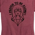 thumbnail image 3 of Daria - I Prefer To Be Alone - Women's Short Sleeve Graphic T-Shirt, 3 of 5
