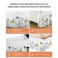 thumbnail image 6 of Butterfly Spring Floral Wrap Around Bed Skirts for California King Bed 18" Drop,Bed Skirt with Adjustable Elastic Belt Dust Ruffle Bed Valance Daisy Flowers Botanical Country Bed Frame Cover, 6 of 7