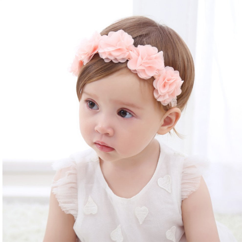 Cute Adorable Child Baby Girl Flower headband Soft Elastic Hair Accessories Band 