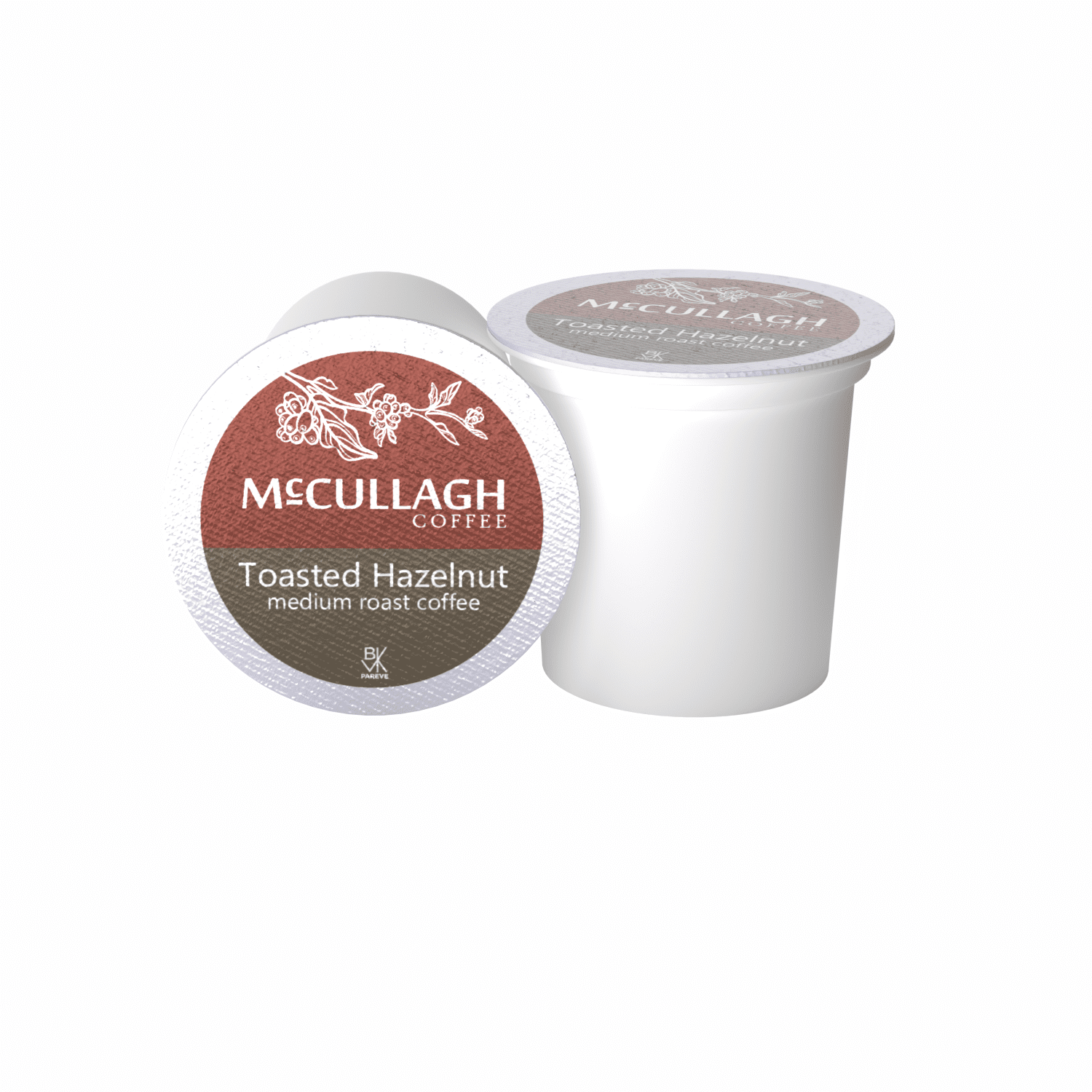 McCullagh Coffee Toasted Hazelnut Flavored Coffee Pods, Medium Roast 4/24ct for Keurig Brewers