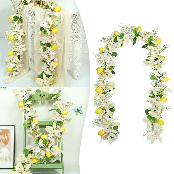70.86in Vine Indoor Green Decoration Table Decoration Vine Wedding Spring Home Party Craft Art Table Winter Jasmine Garland Flower with Glass Vase Wisteria Hanging Garland Forsythia Flowers Flowers