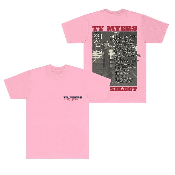 Ty Myers Playera Merch Gira 2025 Álbum La Selección Unisex Cuello Redondo Manga Corta
