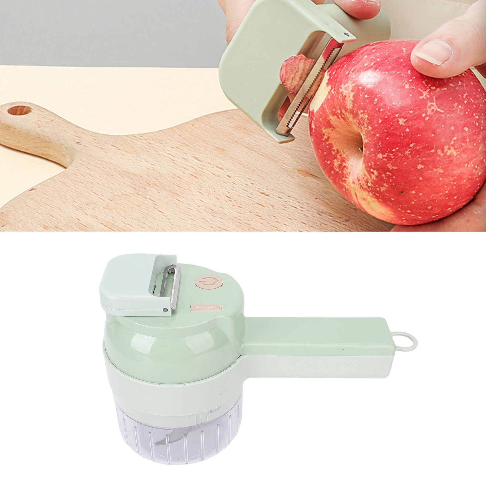Yajisi Handheld Vegetable Cutter Electric Food Chopper USB Rechargeable Processor, 8.66 inches / 22 cm Length