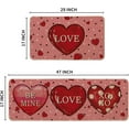 thumbnail image 6 of Pink Love Be Mine Red Heart Valentine''s Day Decorative Kitchen Mats Set of 2, Home Party Low-Profile Home Kitchen Rugs - 17x29 and 17x47 Inch, 6 of 6