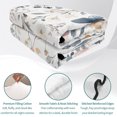thumbnail image 4 of King Quilt Set 96''x106'', Watercolor Flower Lightweight Bedspread Coverlet Set with 2 Pillow Shams, Spring Farm Leaf Country Retro Plant Breathable All Season Quilt Bedding for Bedroom/Guest Room, 4 of 9
