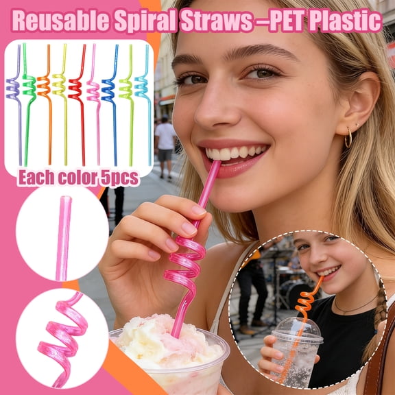 Reusable Plastic Straws, Straws Reusable, 11.5inCurly Design, Straws Plastic, Reusable Straws Plastic, Drinking Straws, Plastic Straws, Reusable Drinking Accessories, Deep Blue,
