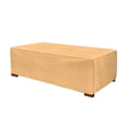thumbnail image 3 of Medium Slim Outdoor Ottoman or Coffee Table Cover - Outdoor Square Table Covers - Patio Ottoman Washable - Heavy Duty Furniture 42" Beige, 3 of 5