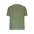 thumbnail image 5 of JSheng Men's Linen T-Shirt Summer Solid Color Short Sleeve Round Neck Classic Casual Sportswear Tops Linen Shirts for Man Green XL, 5 of 5