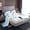 Blue White, variant on Castle Fairy Winter Skiing Boy Twin Sheet Sets,Extreme Sport Bedding