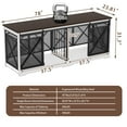 thumbnail image 5 of 78 inch Double Dog Crate Furniture for 2 Dogs Lager Dog Wooden Crate Kennel table with Removable Divider Indoor Dog House for Small Medium Large Extra Large Size White, 5 of 10