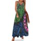 thumbnail image 1 of Vestido de noche sin mangas inspirado en mandalas de tierra y agua, 1 of 7