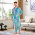 thumbnail image 5 of 1 Piece Adult Onesie Pajamas Cozy & Loose-Fit Sleepsuit Loungewear with Pockets Tie-dye Dandelions Pattern X-Small, 5 of 7
