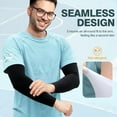 thumbnail image 4 of 2 /4 Pairs UV Protection Cooling Arm Sleeves Compression Sun Sleeves for Men Women Youth, Tattoo Cover Up, UPF 50, 4 of 8