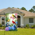 thumbnail image 2 of JOOCAR Linen Garden Flag with Colorful Birds and Flowers for Spring Summer Home Outdoor Garden Yard Door Decor 12x18 inch, 2 of 5