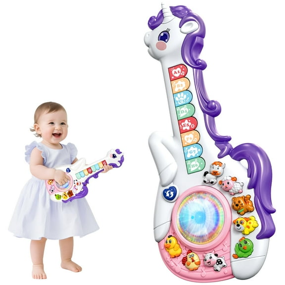 Unicornio musical Toy Marstone para bebés de 12 a 18 meses con luz