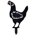 thumbnail image 2 of Travelwant Metal Chicken Yard Art, Hollow Out Rooster Animals Silhouette Statue Decor, Lifelike Ornaments Hen Yard Decorative, Pathway, 2 of 2