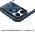 thumbnail image 3 of For iPhone 16 PRO MAX Case Rear Lens Sliding Cover Clear Hybrid + Tempered Glass, 3 of 5